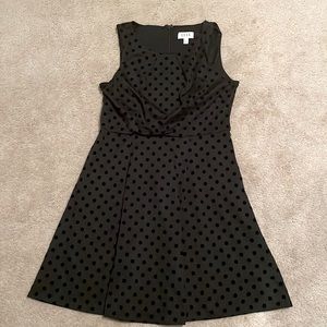 Black polka dot dress